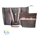 Bolsa Brisa – Coleção Maré Viva. Kit artesanal com Bolsa + Nécessaire