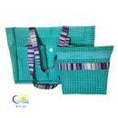 Bolsa Brisa – Coleção Maré Viva. Kit artesanal com Bolsa + Nécessaire