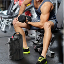 Bolsa Magnética de Academia c/ Suporte P/ Garrafa, Zíper Seguro e Acesso Rápido ao Celular